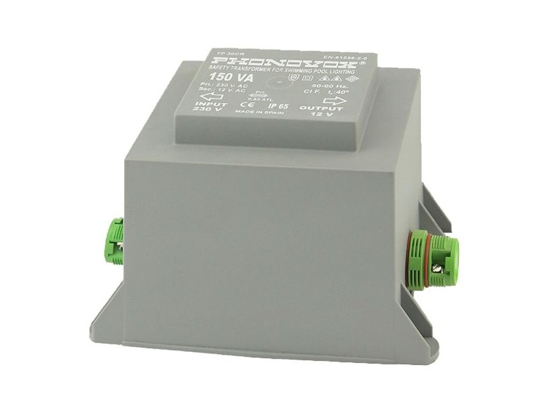 Safety transformer for swimming pool lighting PHONOVOX tp30103cr 150 VA 12 V 230 V 50-60 Hz 12,9 x 7,2 x 9,9 cm