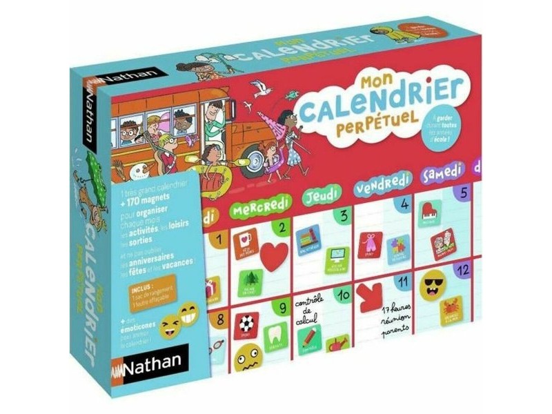 Настолна игра Nathan My Perpetual Magnetic Calendar (FR)