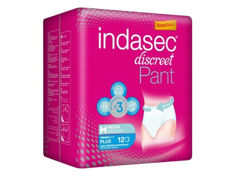 Памперси за Изпускане Pant Plus Indasec Pant Plus (12 uds) 12 броя
