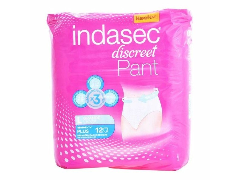Пелени за Инконтиненция Pant Plus Talla Grande Indasec 3821862 (12 uds)