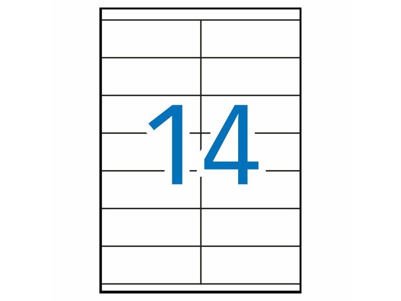 Стикери Apli 1275 100 Листи 105 X 40 mm Бял