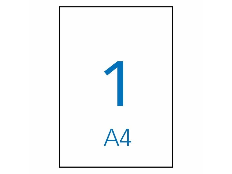 Стикери Apli 1281 100 Листи 210 x 297 mm Бял