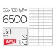 Стикери Apli 1283 Бял 100 Листи 38 x 21,2 mm