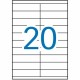 Стикери Apli 01299 100 Листи 105 x 29 mm Бял