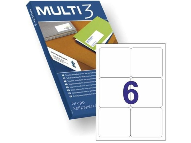 Етикети за принтер MULTI 3 Бял объл 100 Листи 99,1 x 93,1 mm
