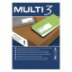 Стикери MULTI 3 Бял прав 500 Листи 70 x 35 mm (24 броя)