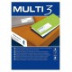 Стикери MULTI 3 Бял прав 500 Листи 70 x 35 mm (24 броя)