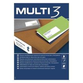 Стикери MULTI 3 Бял прав 500 Листи 70 x 42,4 mm (24 броя)