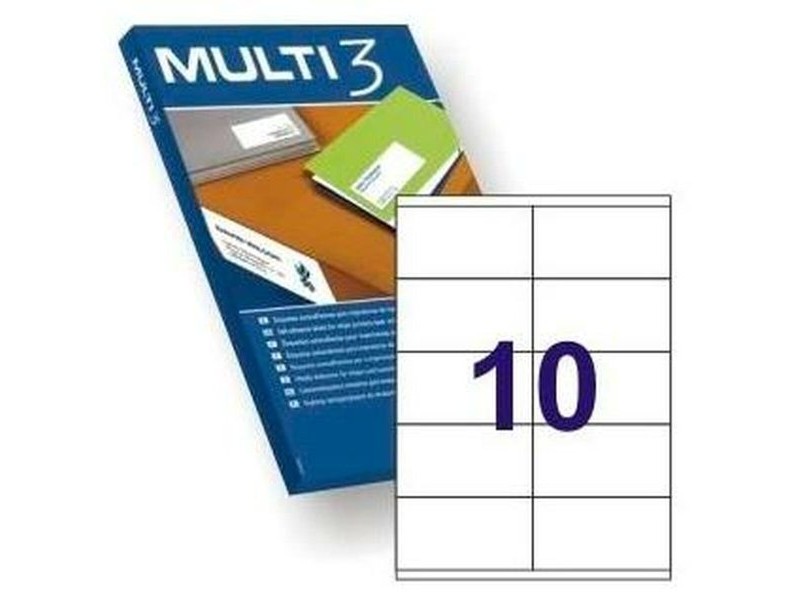 Стикери MULTI 3 Бял прав 500 Листи 105 x 57 mm