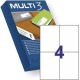 Стикери MULTI 3 Бял прав 500 Листи 105 x 148 mm (4 броя)