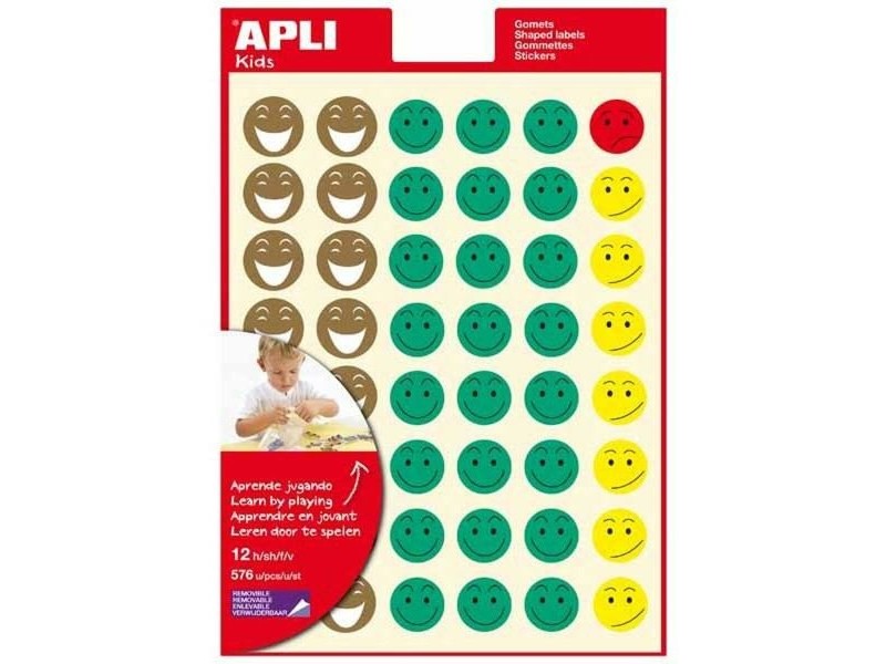 Стикери Apli Многоцветен (5 броя)