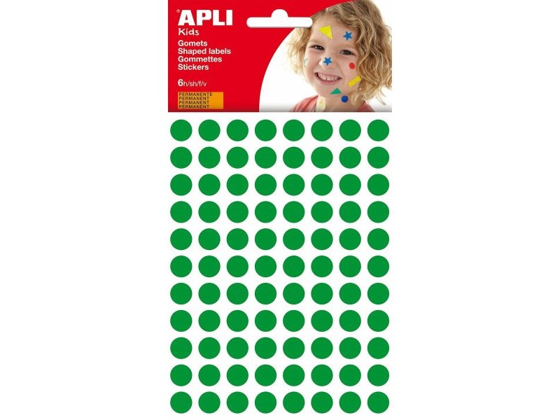 Стикери Apli Kids Gomets Зелен Кръгъл (10 броя) Стикери Apli Kids Gomets Зелен Кръгъл (10 броя)