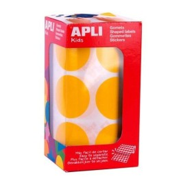 Стикери Apli Жълт Кръгъл