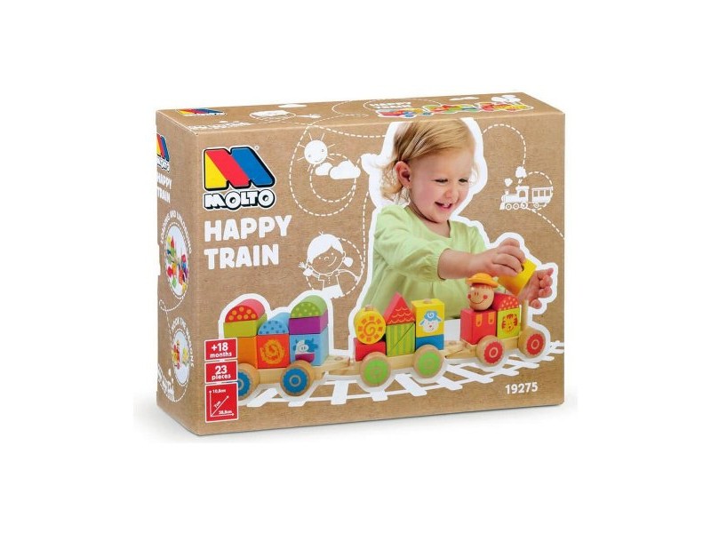 Бебешка играчка Moltó Happy Train 23 Части