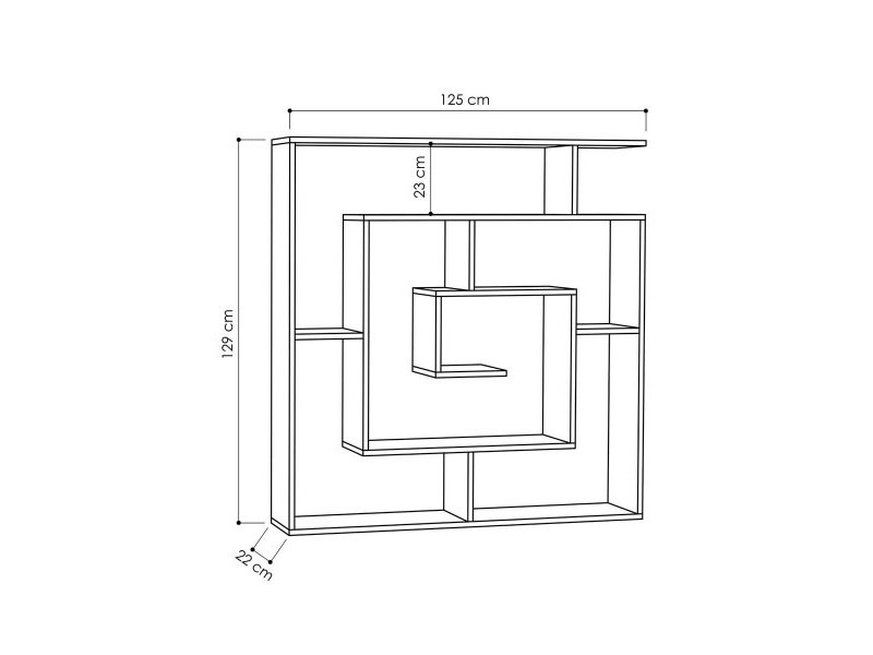 Лавица Alexandra House Living Бял Дървен MDP 125 x 129 x 22 cm Лабиринт Лавица Alexandra House Living Бял Дървен MDP 125 x 129 x 22 cm Лабиринт