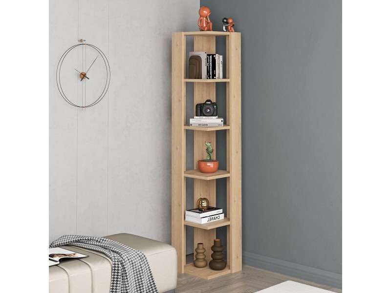Ъглови Шкафове Alexandra House Living Tamm Дървен MDP 33 x 161 x 33 cm 5 Рафтове