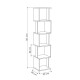 Ъглови Шкафове Alexandra House Living Tamm Дървен MDP 35 x 161 x 2 cm 5 Рафтове