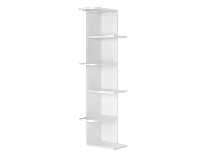 Ъглови Шкафове Alexandra House Living Бял Дървен MDP 37 x 141 x 24 cm 4 Рафтове