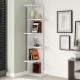 Ъглови Шкафове Alexandra House Living Бял Дървен MDP 37 x 141 x 24 cm 4 Рафтове