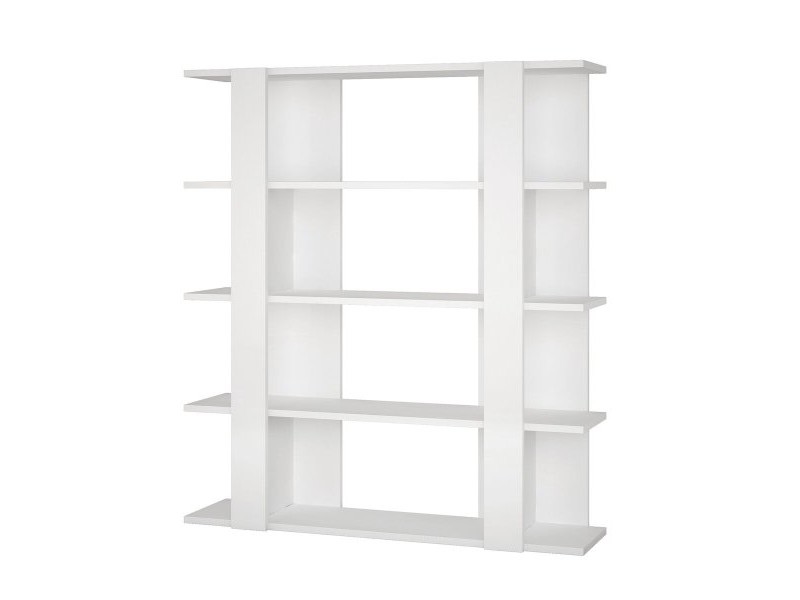 Книжарница Alexandra House Living Бял Дървен MDP 110 x 122 x 29 cm 4 Рафтове