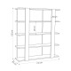 Книжарница Alexandra House Living Бял Дървен MDP 110 x 122 x 29 cm 4 Рафтове