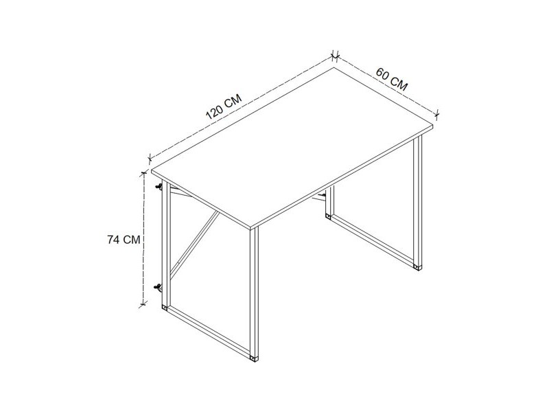 Бюро Alexandra House Living Черен Tamm Метал Дървен MDP 120 x 75 x 60 cm индустриален