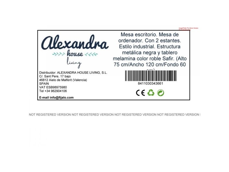 Бюро Alexandra House Living Черен Tamm Метал Дървен MDP 120 x 75 x 60 cm индустриален Бюро Alexandra House Living Черен Tamm Метал Дървен MDP 120 x 75 x 60 cm индустриален
