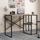 Бюро Alexandra House Living Черен Tamm Метал Дървен MDP 120 x 75 x 60 cm индустриален Бюро Alexandra House Living Черен Tamm Метал Дървен MDP 120 x 75 x 60 cm индустриален