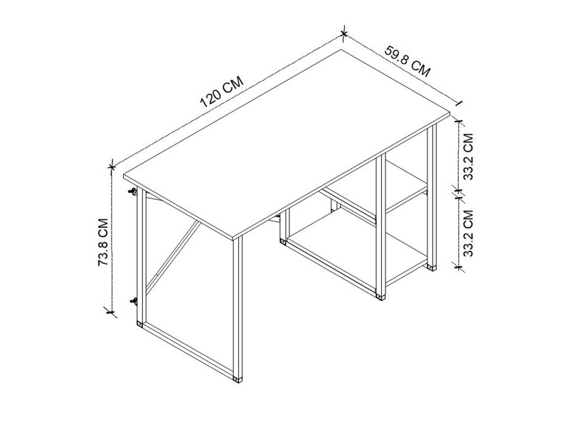 Бюро Alexandra House Living Черен Tamm Метал Дървен MDP 120 x 75 x 60 cm индустриален Бюро Alexandra House Living Черен Tamm Метал Дървен MDP 120 x 75 x 60 cm индустриален