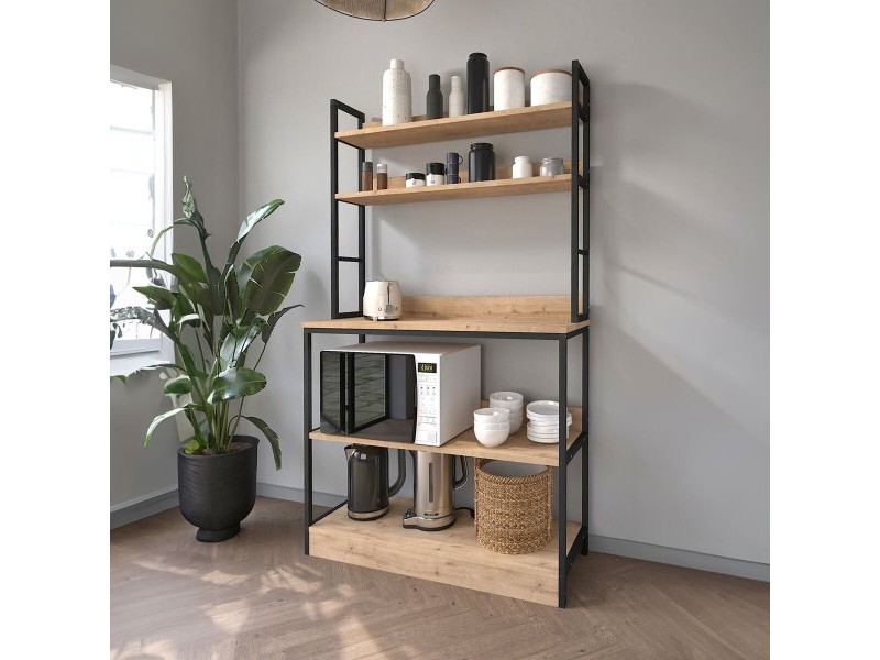 Стенен Шкаф Alexandra House Living 101 x 160 x 36 cm 4 Рафтове индустриален Лавица