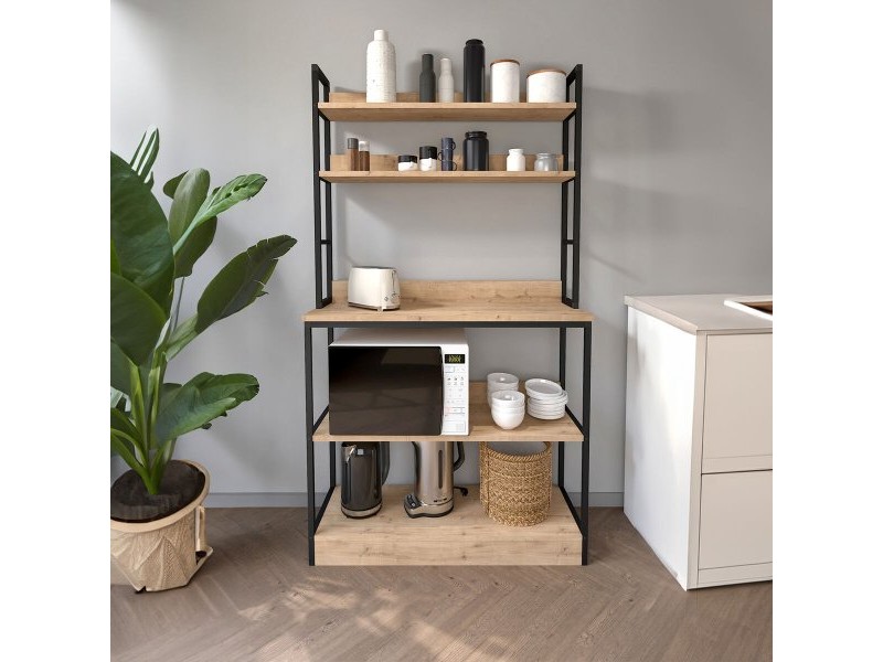 Стенен Шкаф Alexandra House Living 101 x 160 x 36 cm 4 Рафтове индустриален Лавица