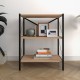 Книжарница Alexandra House Living Черен Tamm Метал Дървен MDP 66 x 85 x 34 cm индустриален 3 Рафтове