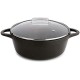 Касерола с Капак Valira BLACK IND 24CM Черен Ø 24 cm