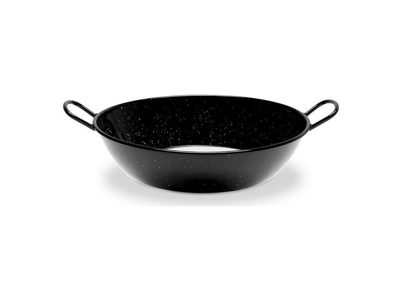 Дълбок Тиган с Дръжки Vaello Черен Емайлирана Стомана (Ø 28 cm)