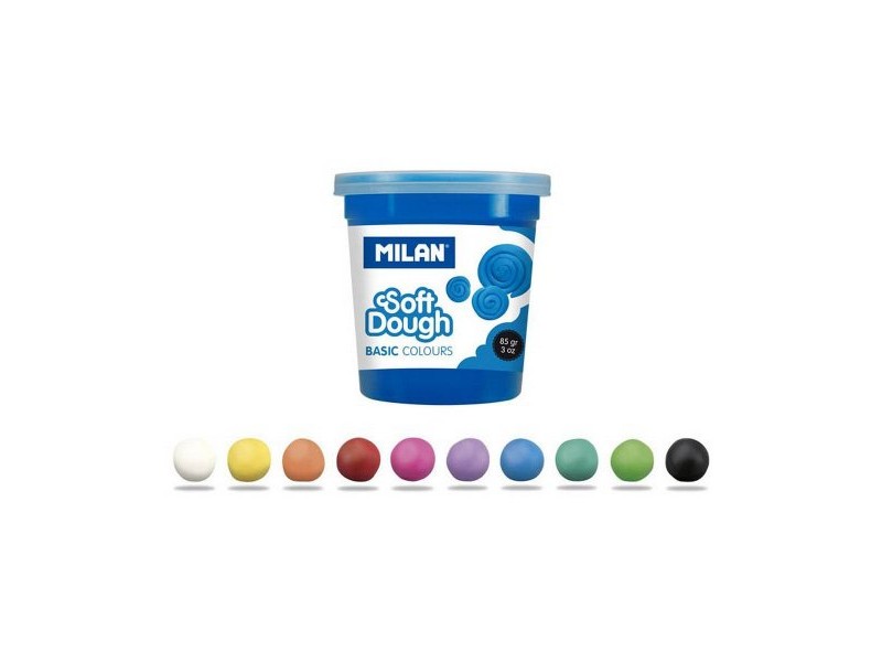 Игра от Пластелин Milan Soft dough 913510B Жълт Син Многоцветен 85 g Зеленчук (10 броя)