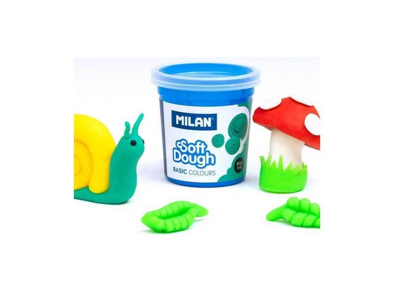 Игра от Пластелин Milan Soft dough 913510B Жълт Син Многоцветен 85 g Зеленчук (10 броя)