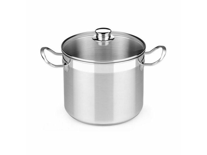 Тенджера със Стъклен Капак BRA Profesional 8,5 L Неръждаема стомана Ø 24 cm Многоцветен Стомана Неръждаема стомана 18/10 Тенджера със Стъклен Капак BRA Profesional 8,5 L Неръждаема стомана Ø 24 cm Многоцветен Стомана Неръждаема стомана 18/10