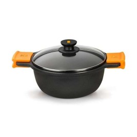 Касерола със Стъклен Капак BRA A270328 Черен Ø 28 cm
