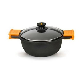 Касерола със Стъклен Капак BRA A270332 Черен Ø 32 cm