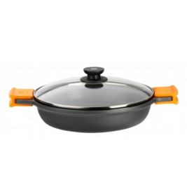 Касерола със Стъклен Капак BRA A270540 Черен 9 L (1 броя)