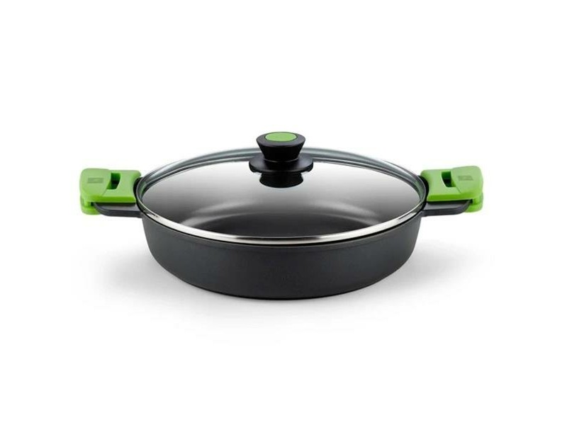 Касерола с Капак BRA PRIOR Черен Алуминий 2,3 L Ø 24 cm (1 броя) Касерола с Капак BRA PRIOR Черен Алуминий 2,3 L Ø 24 cm (1 броя)