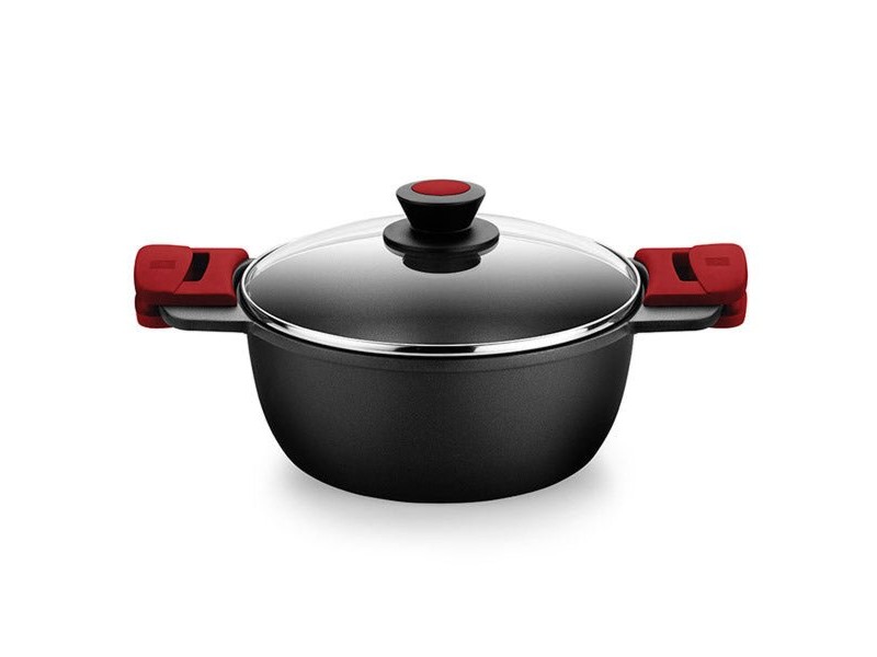 Касерола със Стъклен Капак BRA A410324 Черен 4 L
