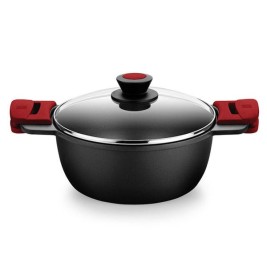 Касерола със Стъклен Капак BRA A410324 Черен 4 L