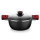 Касерола със Стъклен Капак BRA A410324 Черен 4 L