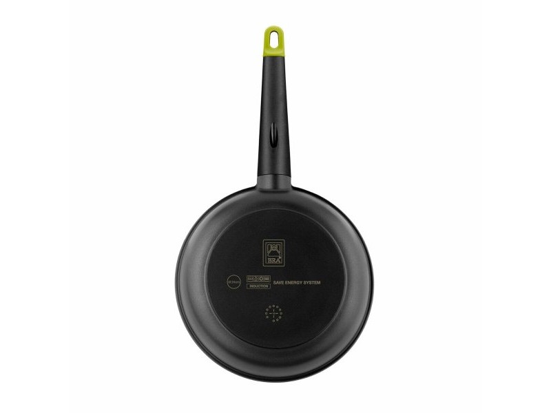 Тиган BRA FOODIE     24CM Черен Метал Алуминий Ø 24 cm Ø 20 cm