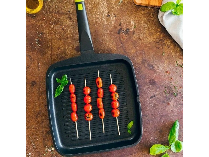 Оребрен Тиган BRA FOODIE 28X28 Неръждаема стомана Алуминий Ø 28 cm