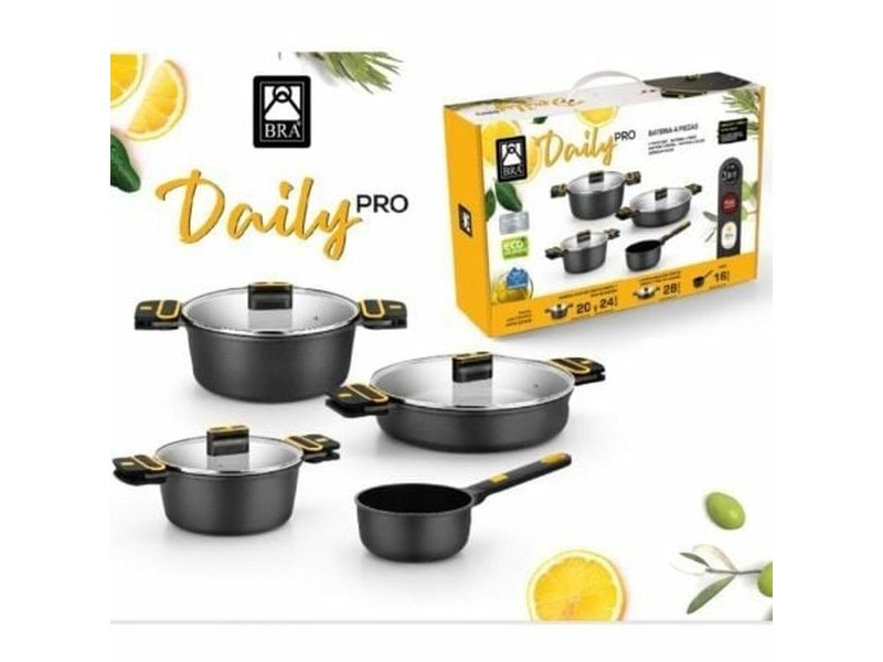 Тенджера BRA Daily Pro Ø 24 cm Ø 20 cm Ø 28 cm Ø 16 cm