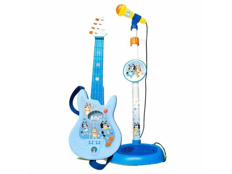 Детска Китара Bluey Регулируем Микрофон 60 x 30 x 17 mm