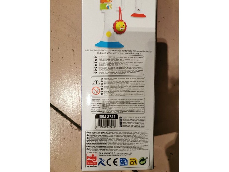 Тромпет Fisher-Price 30 cm Животни