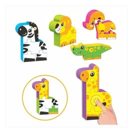 Детски Пъзел Reig Zoo Blocks 22 Части